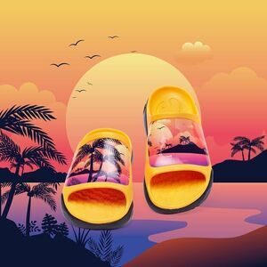 UIN Men's Sandals Beach Summer Casual Comfort Slippers (Romantic Island Ibiza)